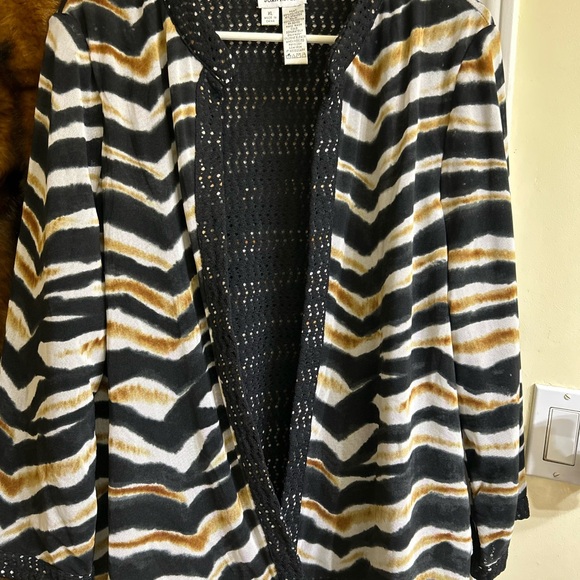 Joan Rivers Black and Brown Patterned Blazer - Picture 1 of 4